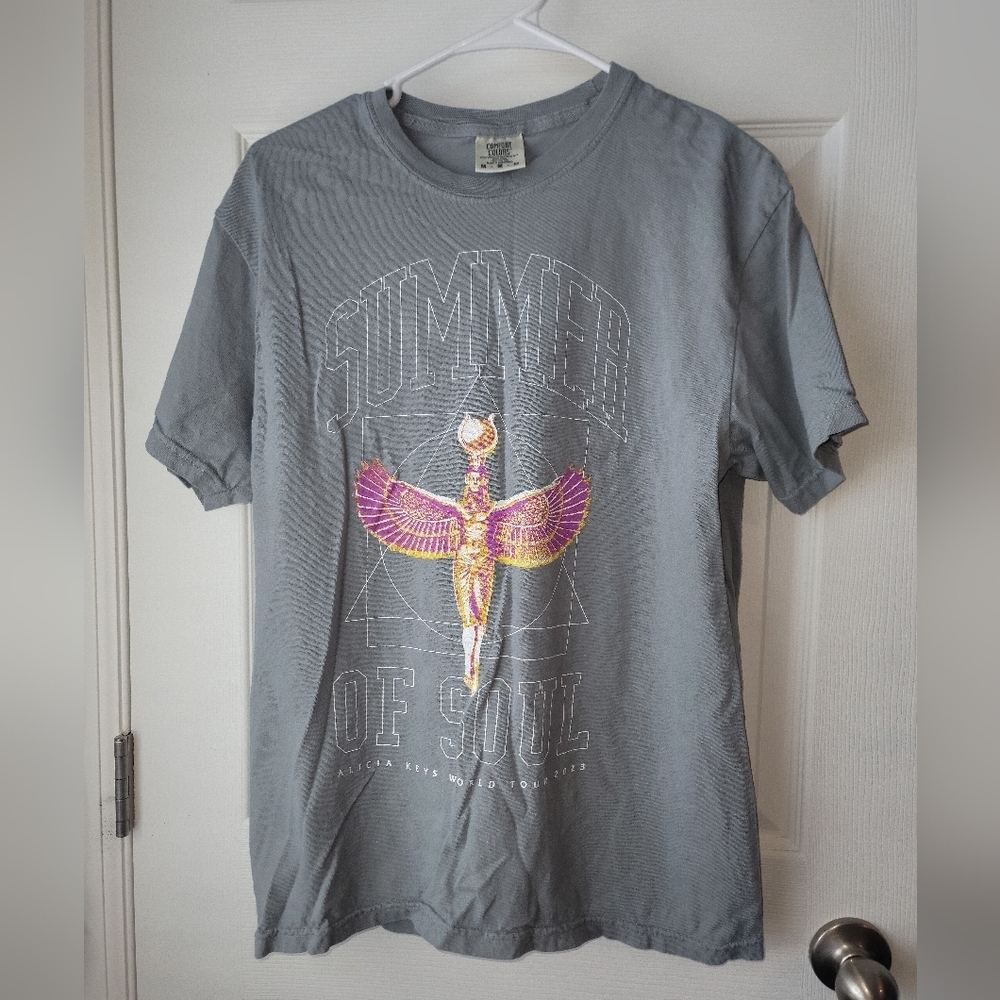 Alicia Keys Shirt Keys to the Summer 2023 Tour Shirt Size M Gray R&B VERY RARE